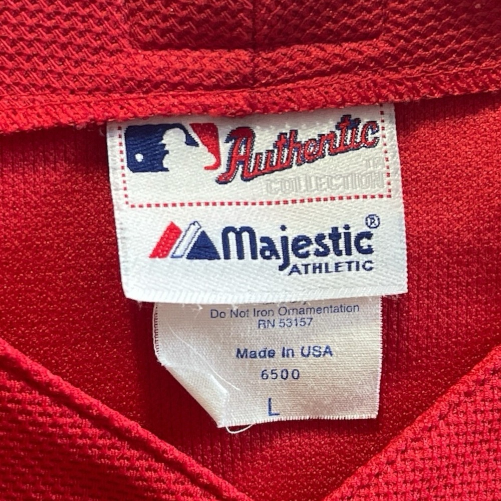 Majestic Red Sox Jersey Red Home Colorway Made in USA Large - Picture 6 of 10